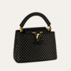 Louis Vuitton Capucines Mini With Studs Black 7.9 Inches