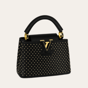 AURLV-BAG1189-2 Louis Vuitton Capucines Mini With Studs Black 7.9 Inches