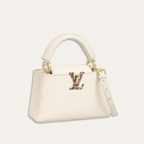 Louis Vuitton Capucines Mini White 8.7 Inches
