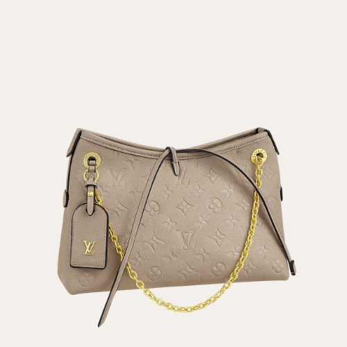 Louis Vuitton Carryall Tote Monogram Empreinte Beige 10.6 Inches