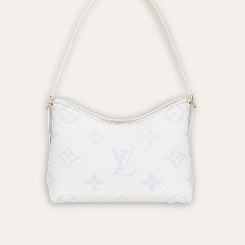 Louis Vuitton Carryall PM Monogram Empreinte White Blue 11.4 Inches