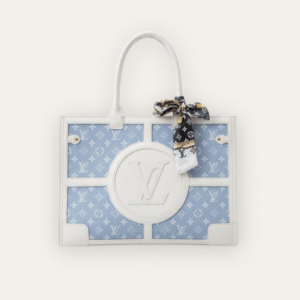 Louis Vuitton Onthego Tote Bag Light Blue / White 15.7 Inches