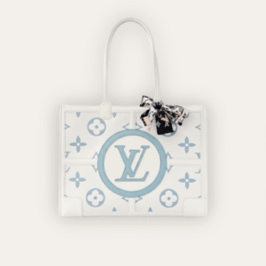 Louis Vuitton Onthego Tote Bag White / Blue 15.7 Inches