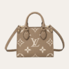 Louis Vuitton Onthego Mini Monogram Taupe Beige 7 Inches