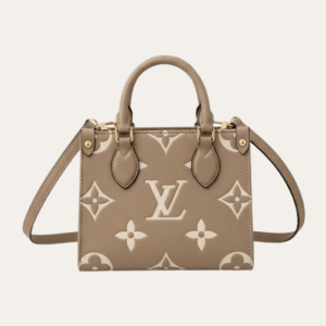 Louis Vuitton Onthego Mini Monogram Taupe Beige 7 Inches