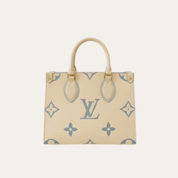 Louis Vuitton Onthego PM Monogram Empreinte Ivory Blue 9.8 Inches