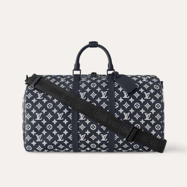 AURLV-BAG1364 Louis Vuitton Keepall 40 Monogram Eclipse Dark Navy 15.7 Inches
