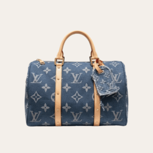 Louis Vuitton Keepall 30 Denim Monogram Blue 12 Inches