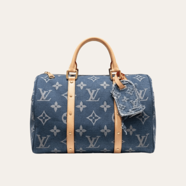 AURLV-BAG1371-2 Louis Vuitton Keepall 30 Denim Monogram Blue 12 Inches