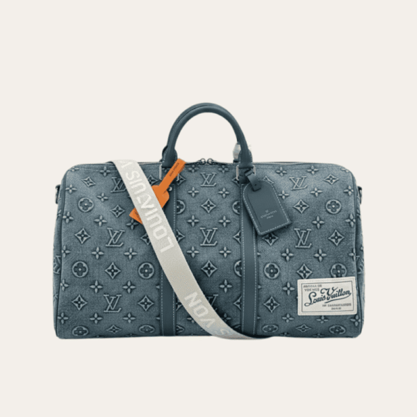 Louis Vuitton Keepall 50 Denim Monogram Blue 20 Inches