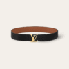 Louis Vuitton 40Mm Reversible Belt Black Golden