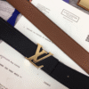 Louis Vuitton 40Mm Reversible Belt Black Golden