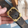 Louis Vuitton Belt Monogram Brown Golden