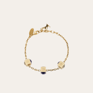Louis Vuitton Monogram Cube Charm Bracelet Gold-Tone