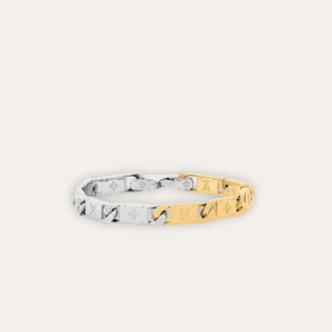 Louis Vuitton Monogram Tied Up Bracelet Gold And Silver M1306L