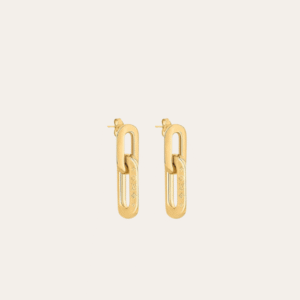 Louis Vuitton Lv Chain Link Drop Earrings Gold-Tone