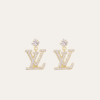 Louis Vuitton Lv Charm Drop Earrings Gold-Tone