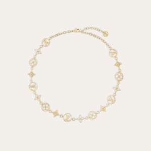 Louis Vuitton Monogram Bloom Necklace Gold-Tone