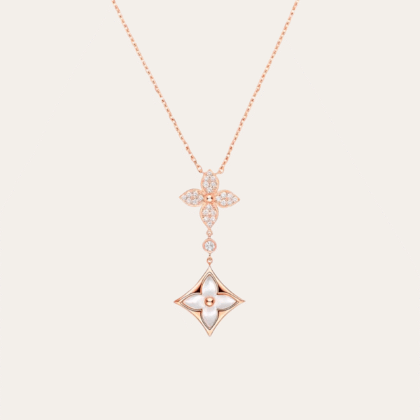 Louis Vuitton Color Blossom Double Star Necklace Q94676