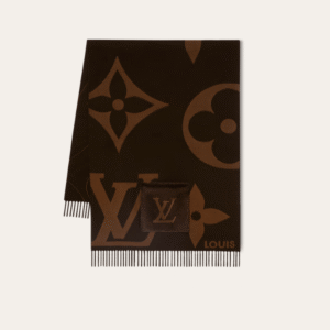 Louis Vuitton Monogram Shine Scarf Brown/Beige 74.8 Inches