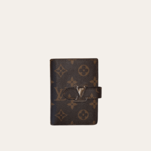 Louis Vuitton Vertical Compact Wallet Capucines Monogram Brown 3.5 Inches M82198
