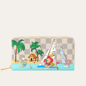 Louis Vuitton Zippy Wallet Vivienne Damier Azur Beige 7.7 Inches N40507