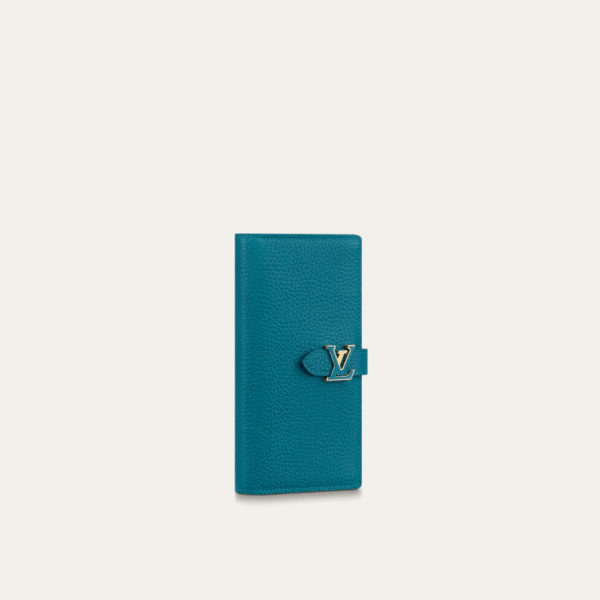 Louis Vuitton Vertical Wallet Colvert Blue 7.5 Inches M81499