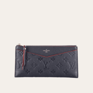 Louis Vuitton Pochette Melanie Monogram Empreinte Navy Blue 9 Inches M68712