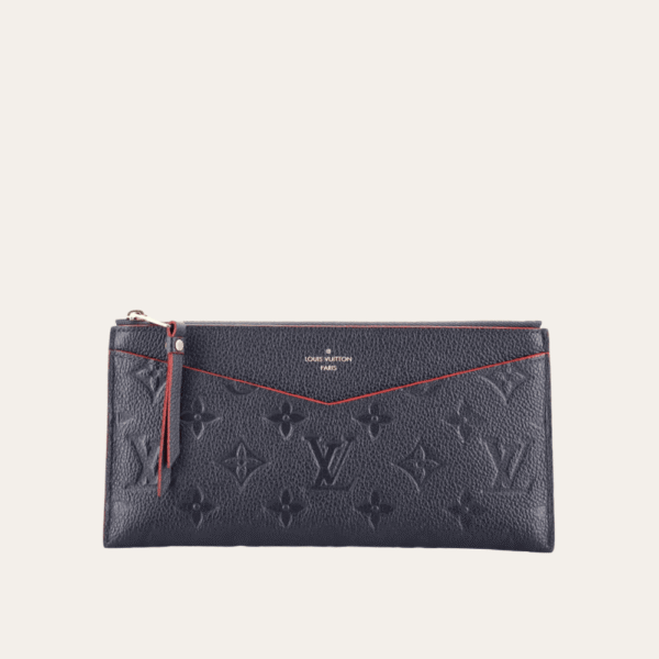 Louis Vuitton Pochette Melanie Monogram Empreinte Navy Blue 9 Inches M68712