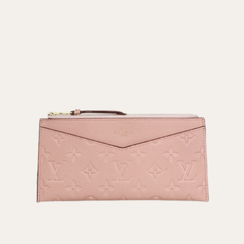 AURLV-WALLET1018 Louis Vuitton Pochette Melanie Monogram Empreinte Rose Ballerine 9 Inches M68712