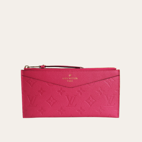 AURLV-WALLET1022 Louis Vuitton Pochette Melanie Monogram Empreinte Fuchsia 9 Inches M68712