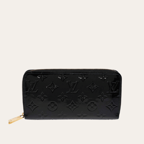Louis Vuitton Zippy Wallet Monogram Vernis Black Magnetique 7.5 Inches M91457