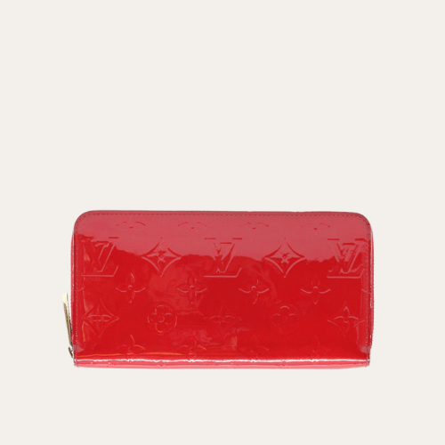 AURLV-WALLET1034 Louis Vuitton Zippy Wallet Monogram Vernis Pomme D’amour 7.5 Inches M91457