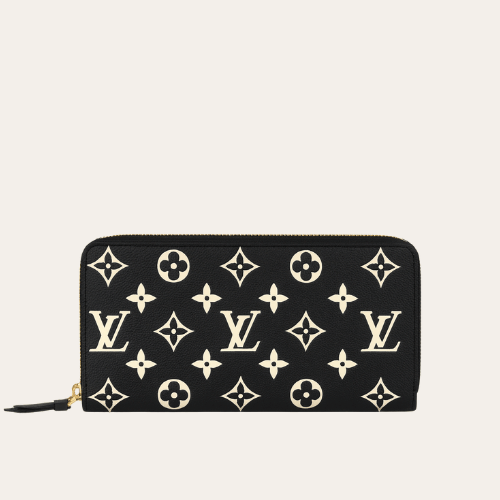 Louis Vuitton Zippy Wallet Monogram Empreinte Black 7. 5 Inches M91457