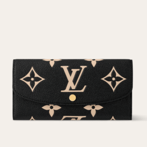 Louis Vuitton Sarah Wallet Black/Beigemonogram 7.5 Inches