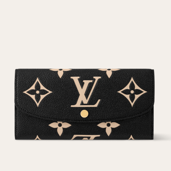 Louis Vuitton Sarah Wallet Black/Beigemonogram 7.5 Inches