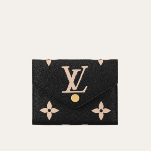 Louis Vuitton Victorine Wallet Bicolor Black/Beige 4.7 Inches M80969