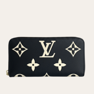 Louis Vuitton Zippy Wallet Bicolor Black/Beige 7.7 Inches