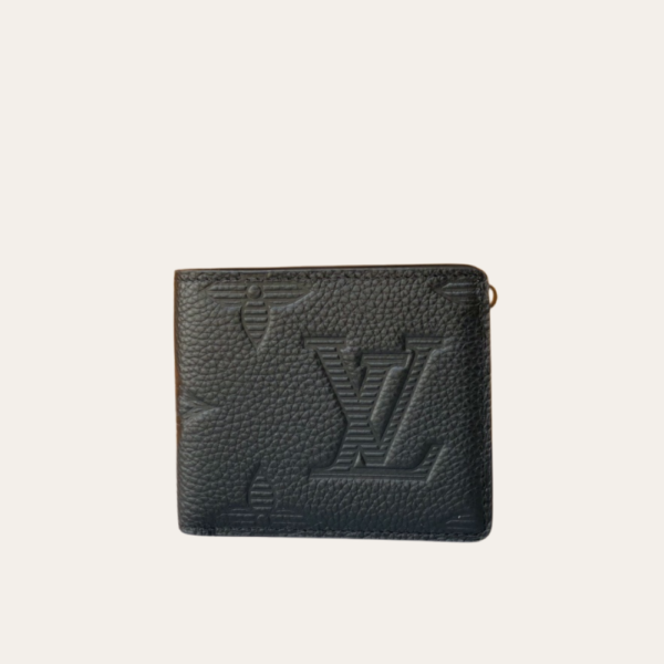 Louis Vuitton Slender Wallet Black Monogram Shadow 4.5 Inches