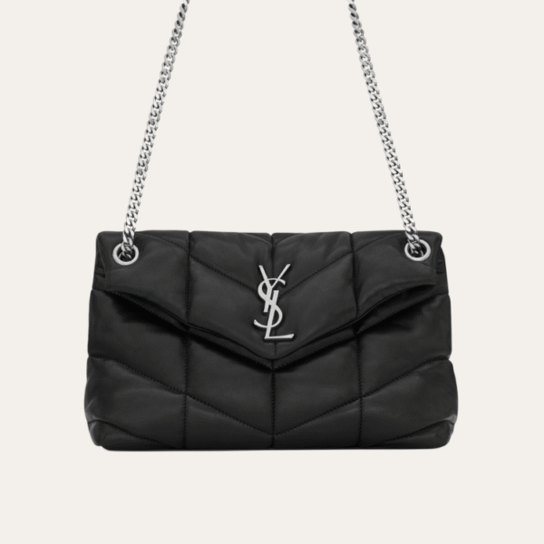 AURYSL-BAG1005-1 Saint Laurent Loulou Bag Black Nappa 8.7 Inches 5774761El001000