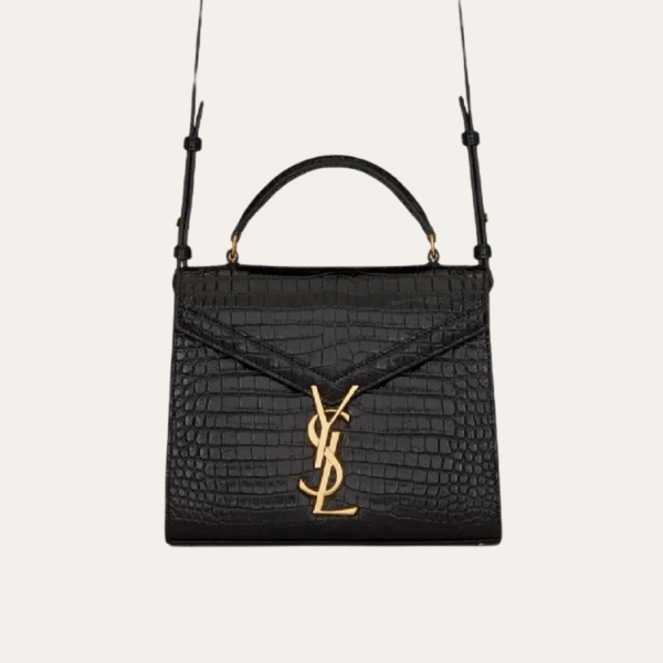 Saint Laurent Cassandra Bag Black 7.9 Inches