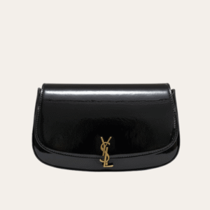 Saint Laurent Solferino Satchel Bag Black Patent 8.5 Inches
