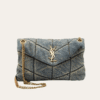 Saint Laurent Loulou Puffer Bag Denim 11.4 Inches