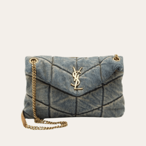 Saint Laurent Loulou Puffer Bag Denim 11.4 Inches