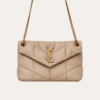 Saint Laurent Loulou Puffer Mini Bag Nude 9 Inches 5774761El072721