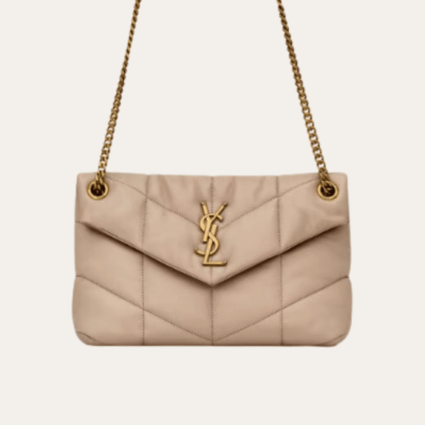 Saint Laurent Loulou Puffer Mini Bag Nude 9 Inches 5774761El072721