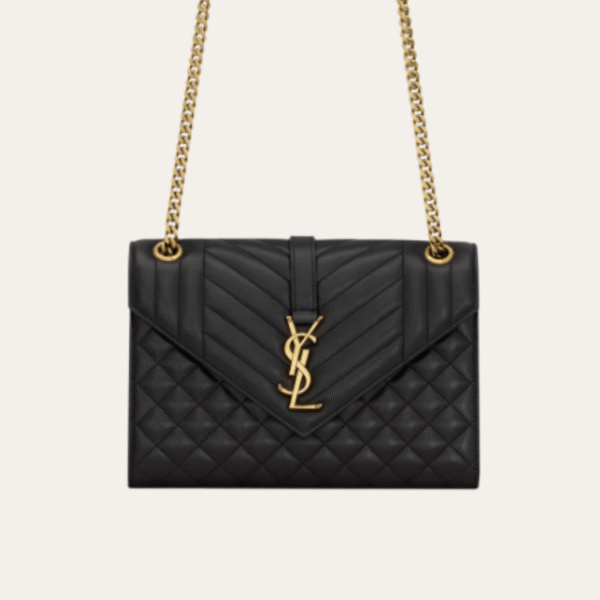 Saint Laurent Envelope Woc Black Quilted Bag 8.3 Inches 600185AACT71000