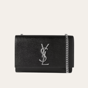 Saint Laurent Kate Bag Black Pebbled 7.9 Inches