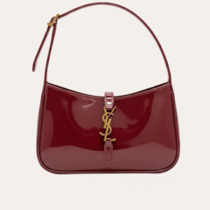 Saint Laurent Le 5 À 7 Hobo Bag Bordeaux Patent 9.4 Inches