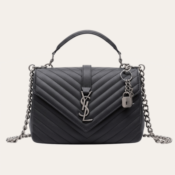 Saint Laurent Loulou Puffer Mini Bag Black 7.9 Inches